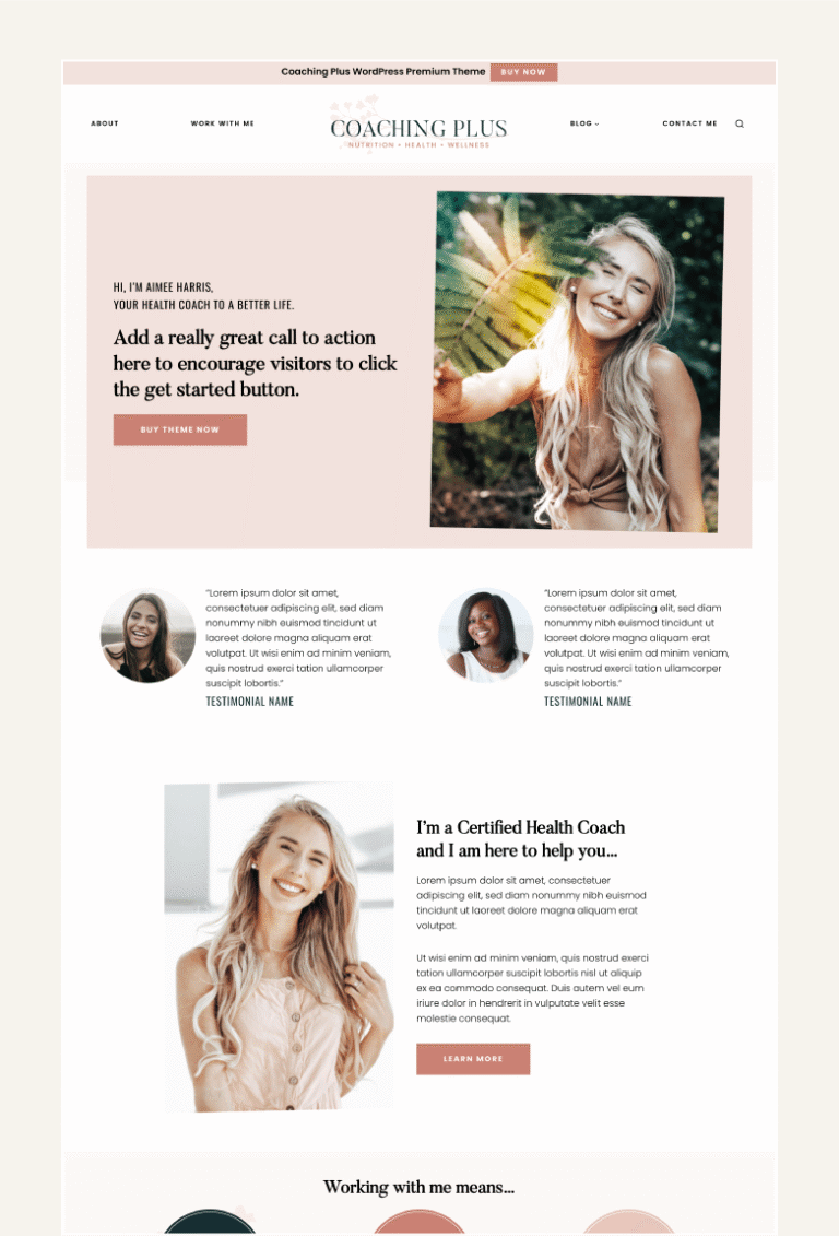 Coaching Plus Kadence Theme